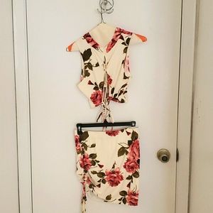 Floral set. Floral top. Floral skirt
